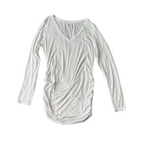 Motherhood Maternity White Long Sleeve Shirt Size Medium